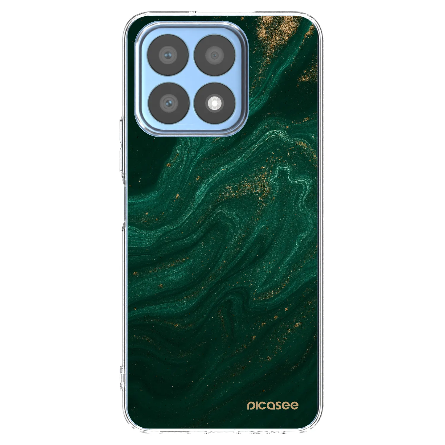 Picasee husă transparentă din silicon pentru Honor X8a - Green
