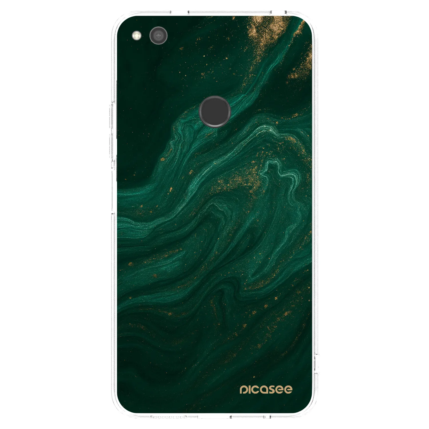 Picasee husă transparentă din silicon pentru Huawei P9 Lite 2017 - Green
