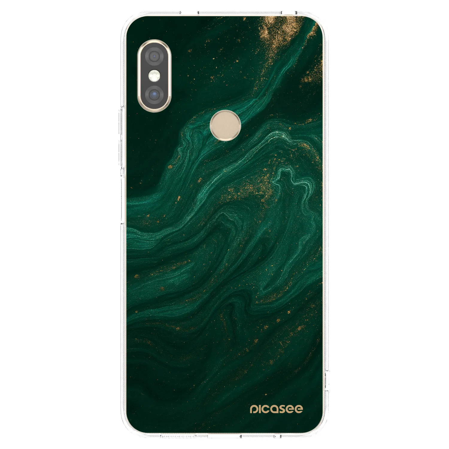 Picasee husă transparentă din silicon pentru Xiaomi Redmi Note 5 Global - Green