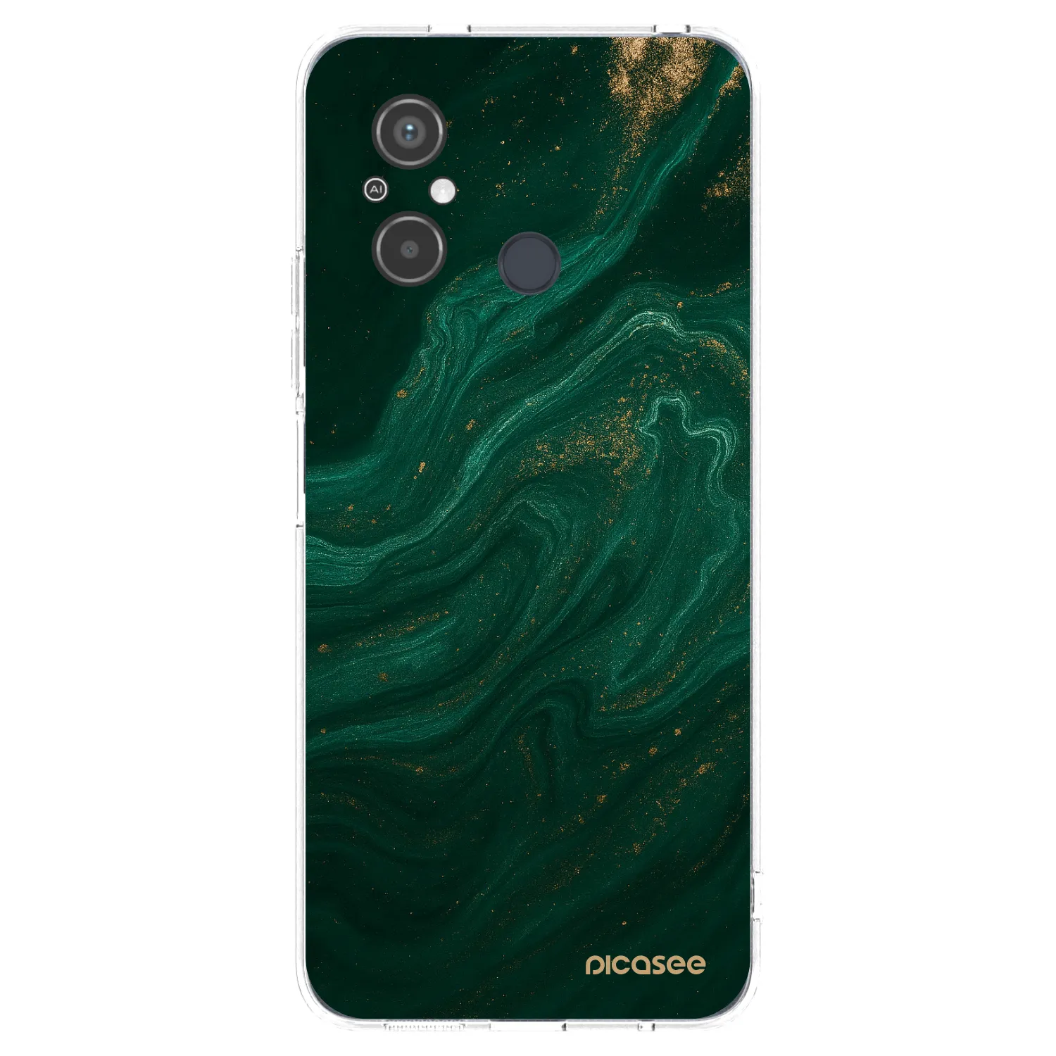 Picasee husă transparentă din silicon pentru Xiaomi Redmi 12C - Green