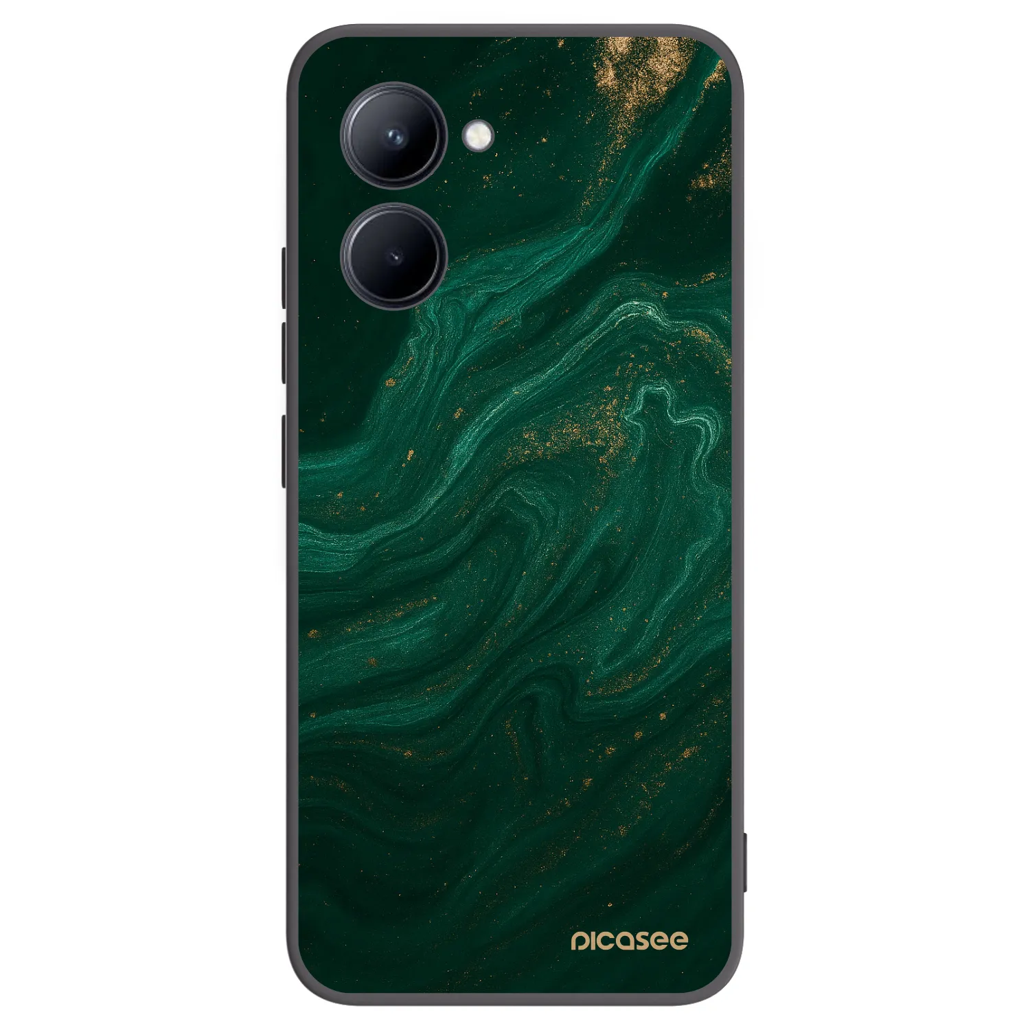 Picasee husă neagră din silicon pentru Realme C33 (2023) - Green