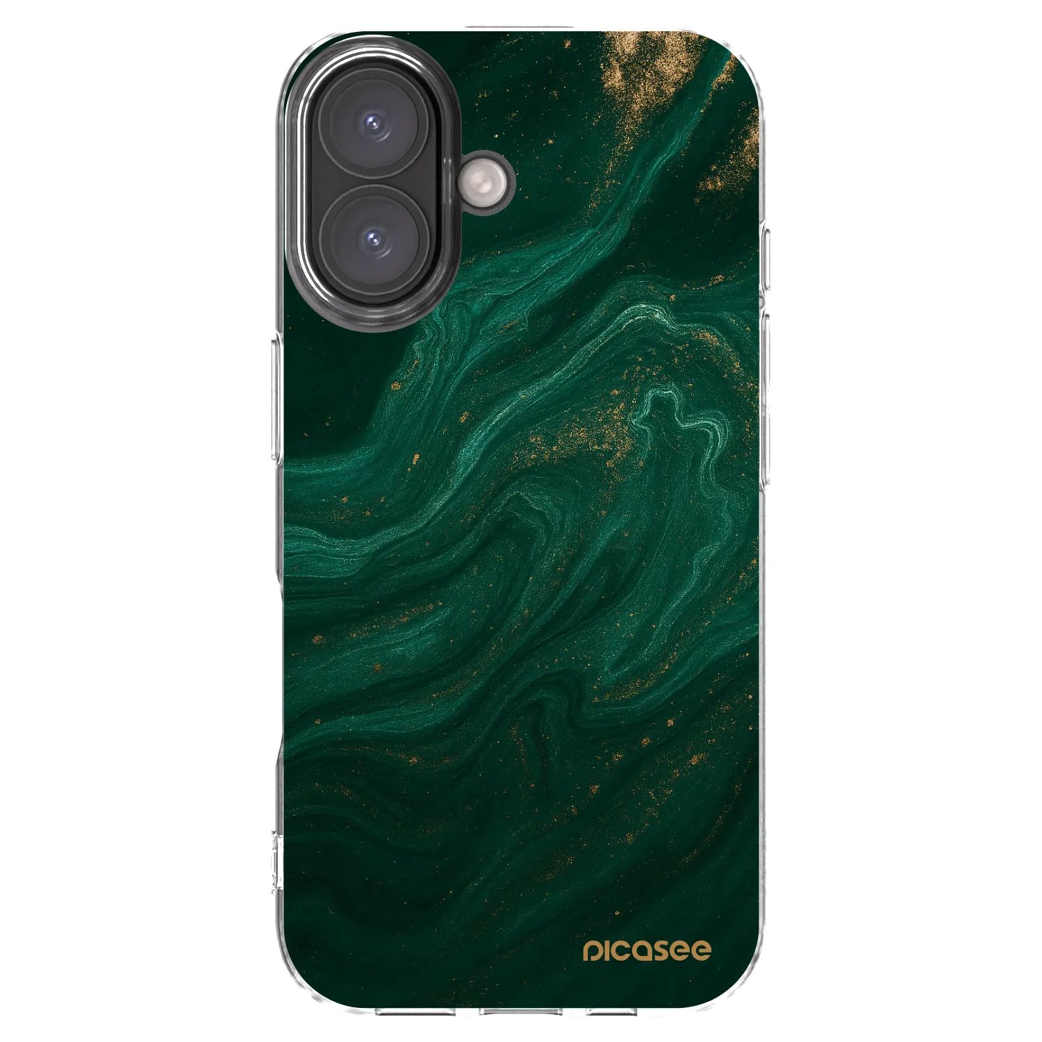 Picasee husă transparentă din silicon pentru Apple iPhone 16 - Green