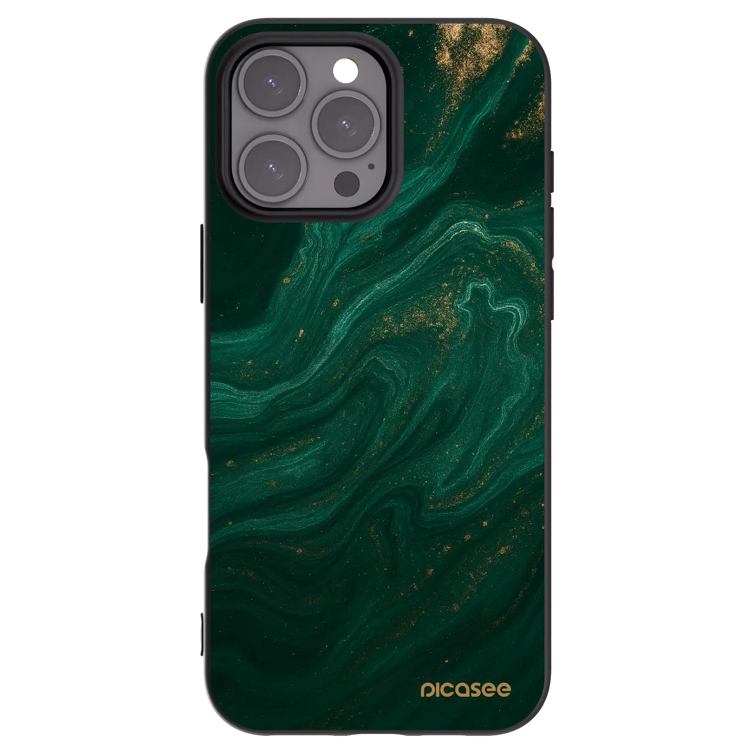 Picasee husă neagră din silicon pentru Apple iPhone 16 Pro Max - Green