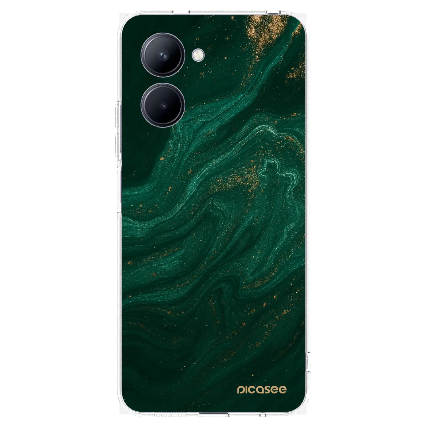 Picasee husă transparentă din silicon pentru Realme C33 (2023) - Green