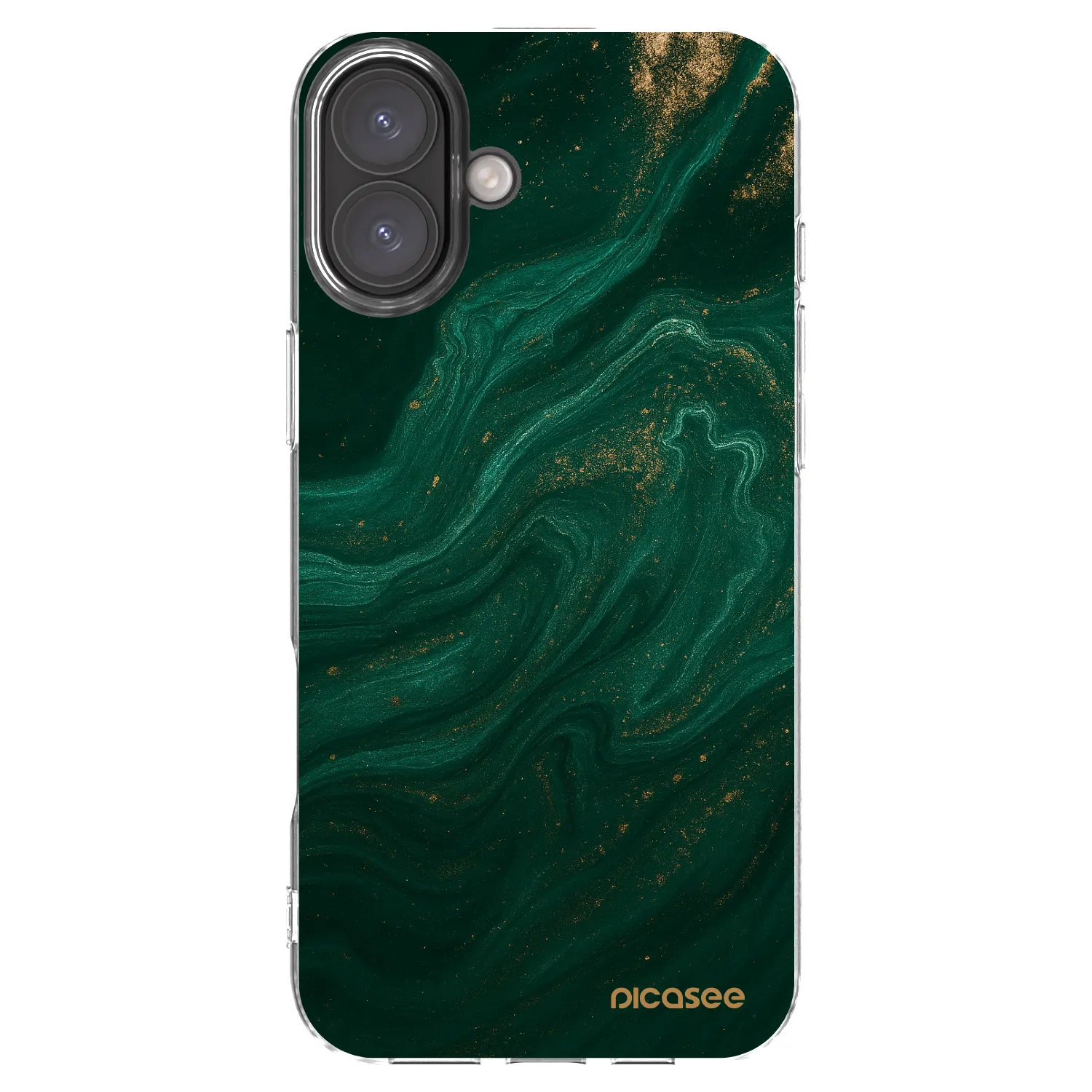 Picasee husă transparentă din silicon pentru Apple iPhone 16 Plus - Green