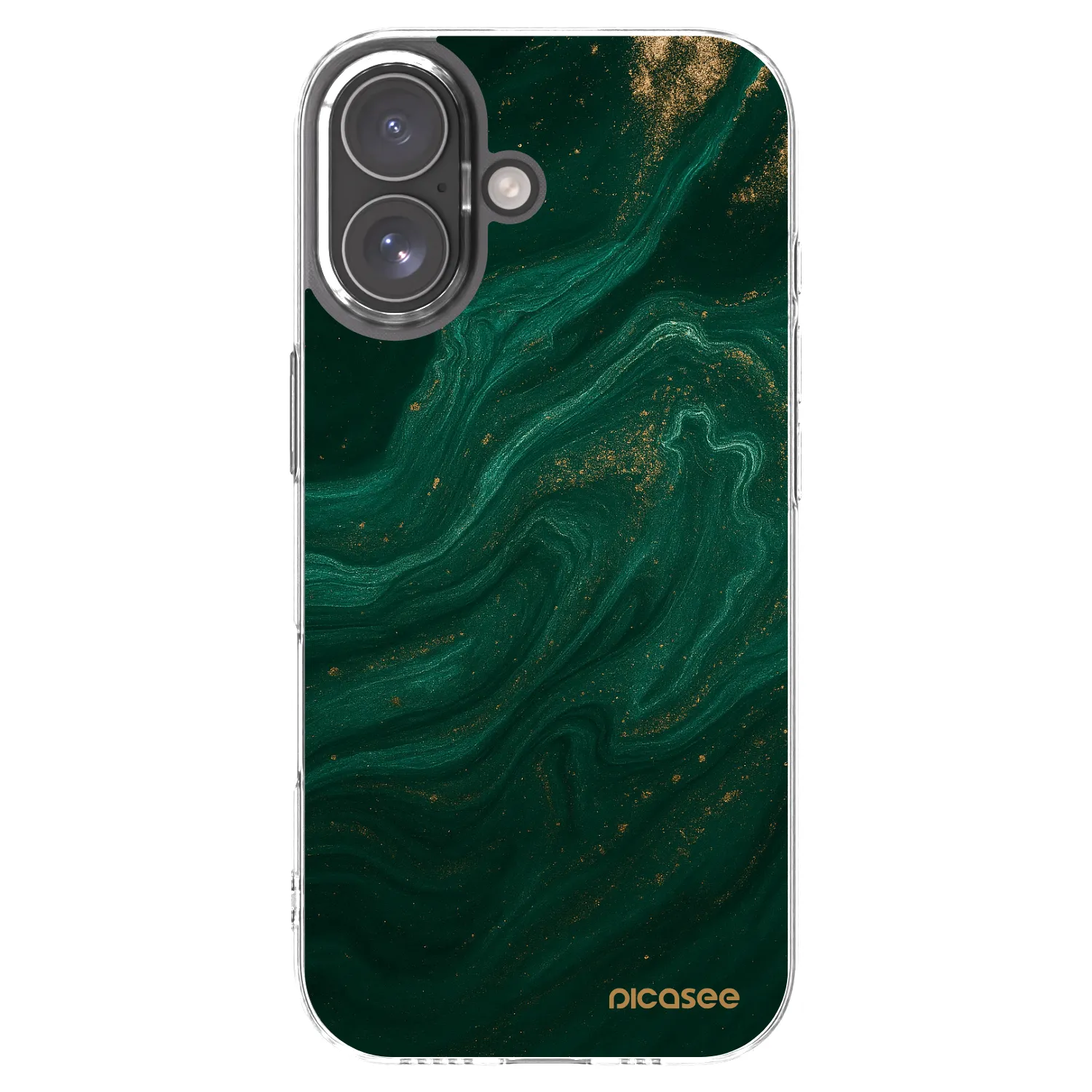 Picasee husă transparentă din silicon pentru Apple iPhone 17 - Green
