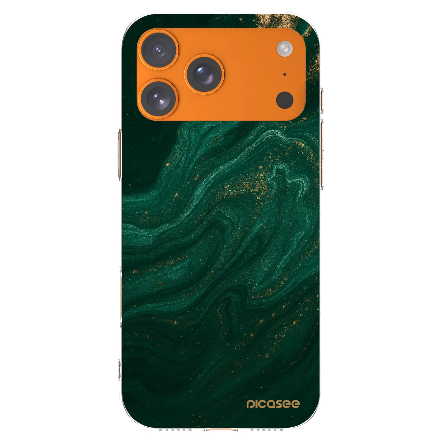 Picasee husă transparentă din silicon pentru Apple iPhone 17 Pro Max - Green