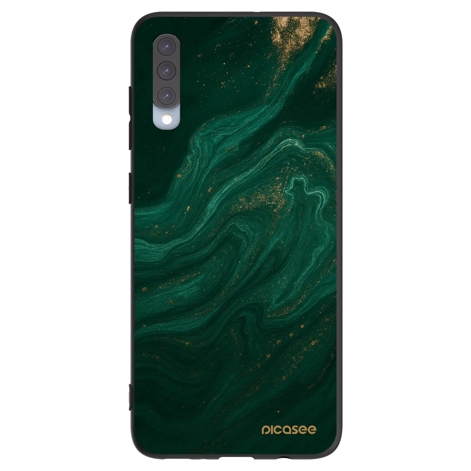 Picasee husă neagră din silicon pentru Samsung Galaxy A70 A705F - Green