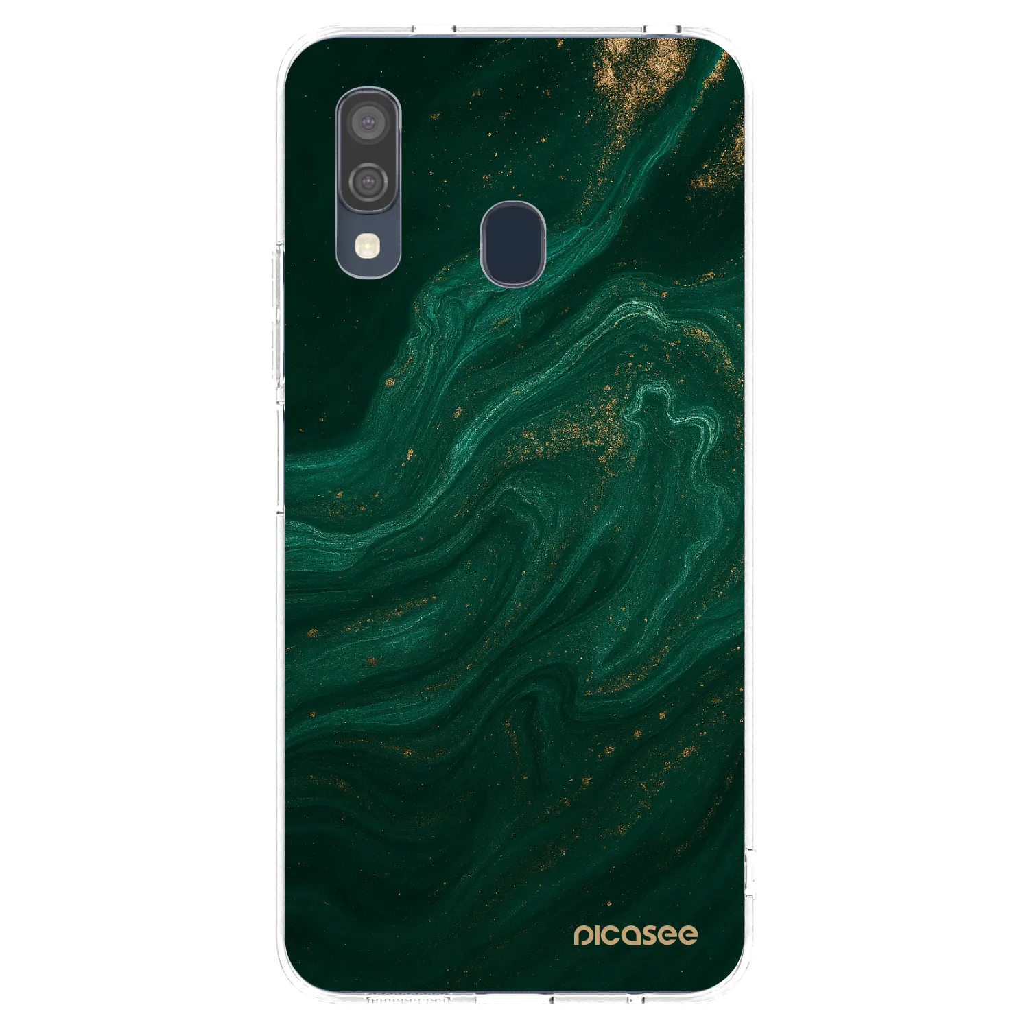 Picasee husă transparentă din silicon pentru Samsung Galaxy A40 A405F - Green