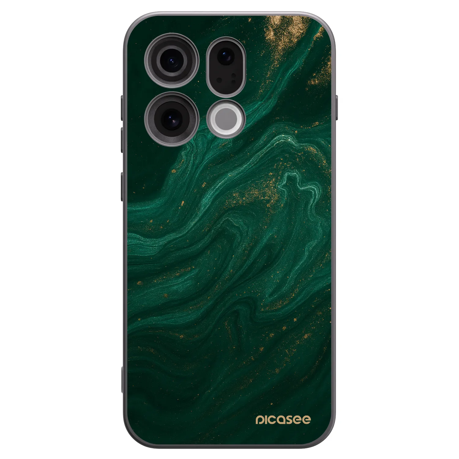 Picasee husă neagră din silicon pentru OPPO Find X9 - Green