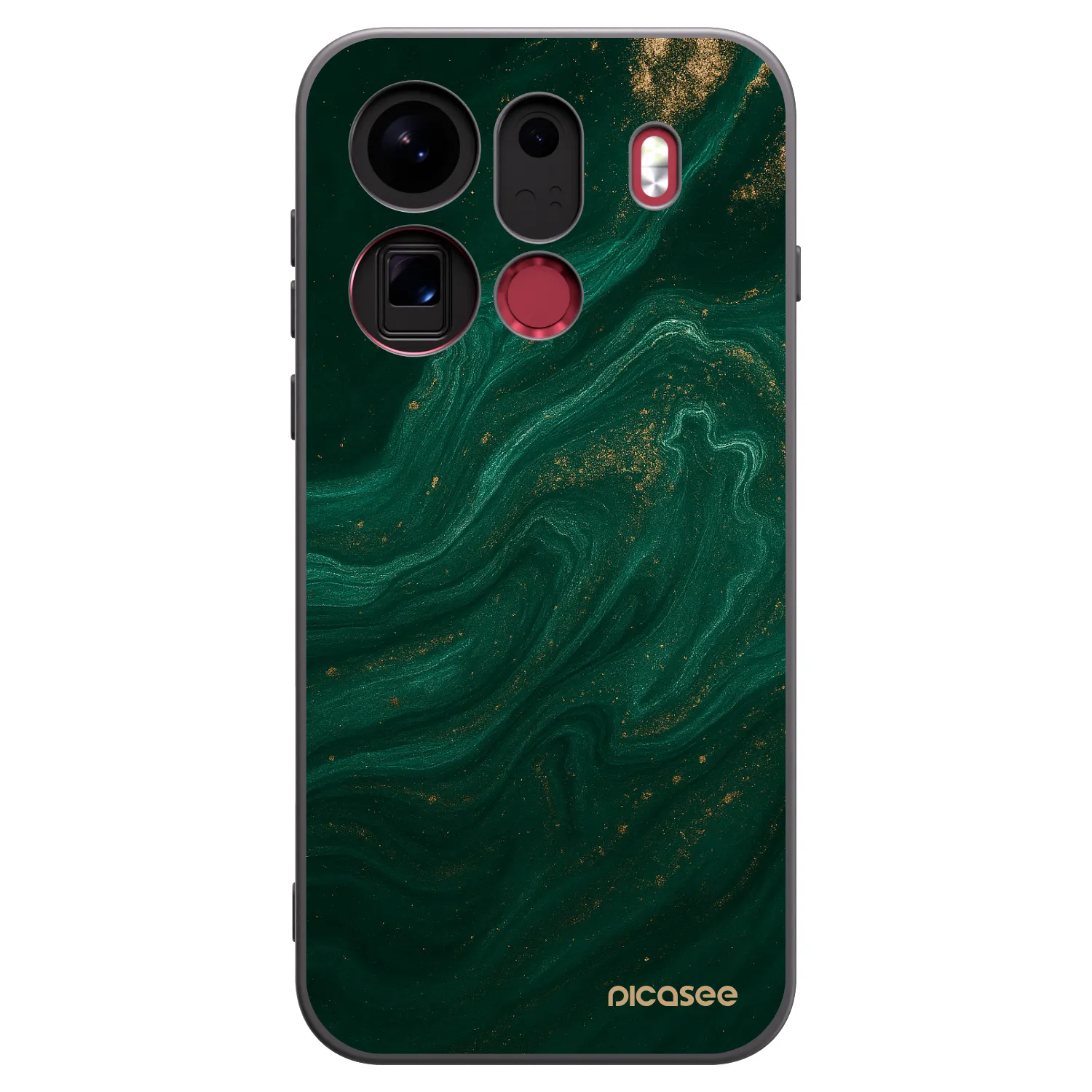 Picasee husă neagră din silicon pentru OPPO Find X9 Pro - Green