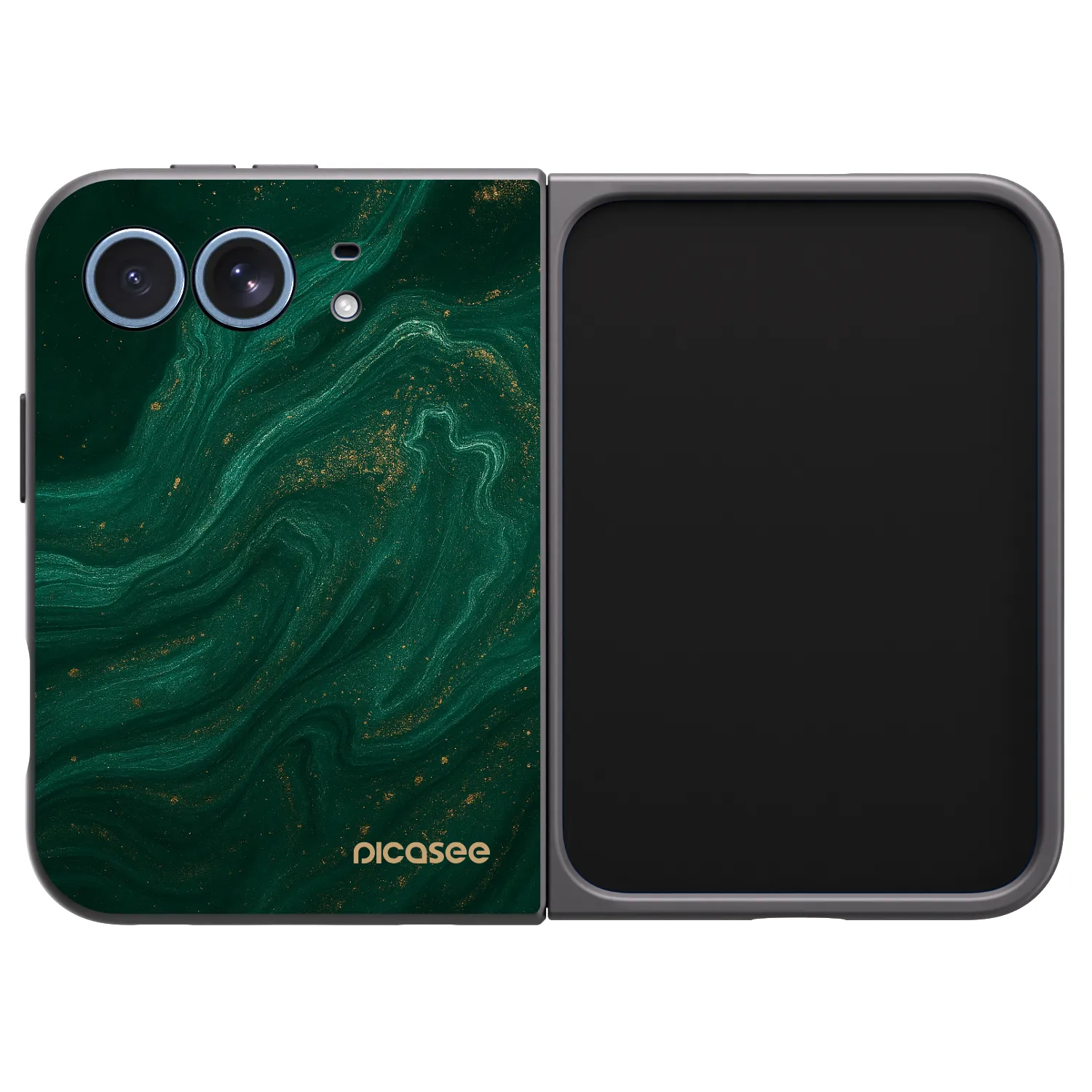 Picasee husă neagră din silicon pentru Apple iPhone Duo - Green