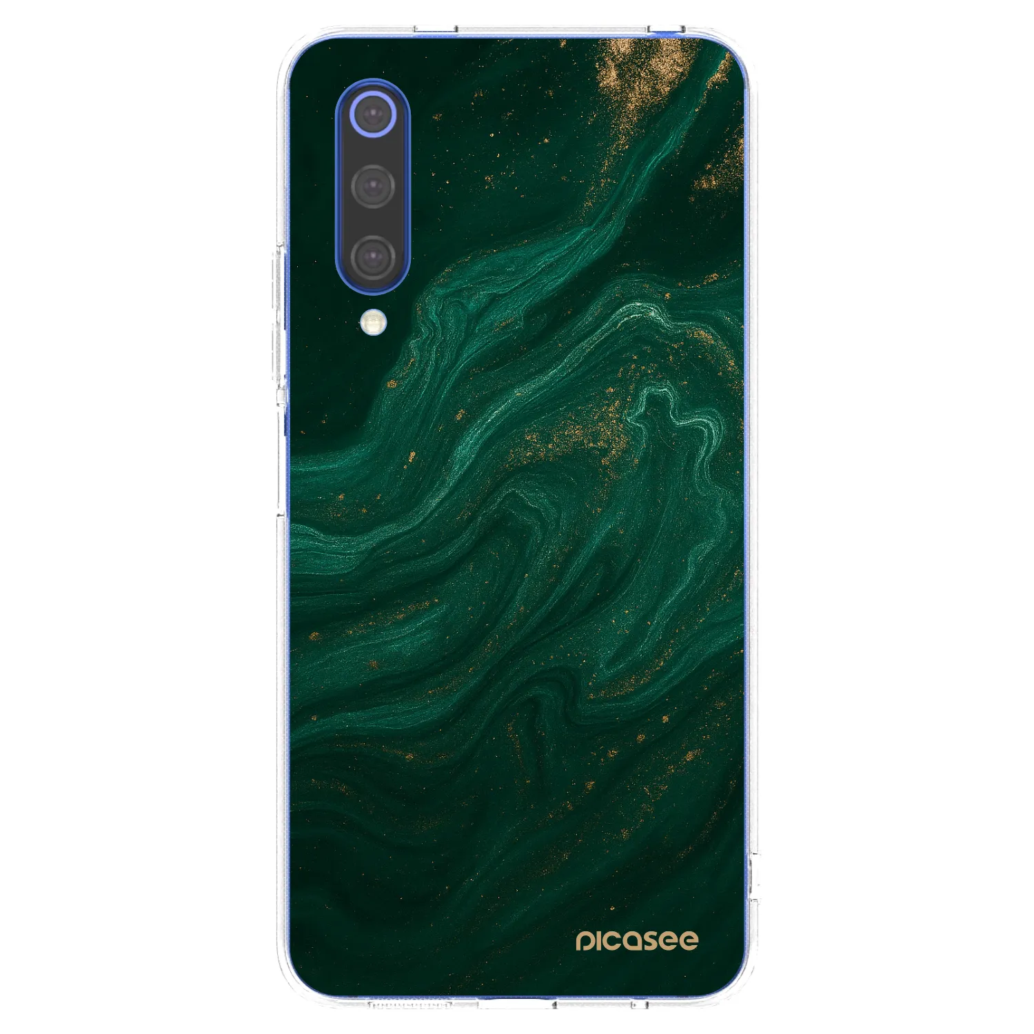Picasee husă transparentă din silicon pentru Xiaomi Mi 9 SE - Green