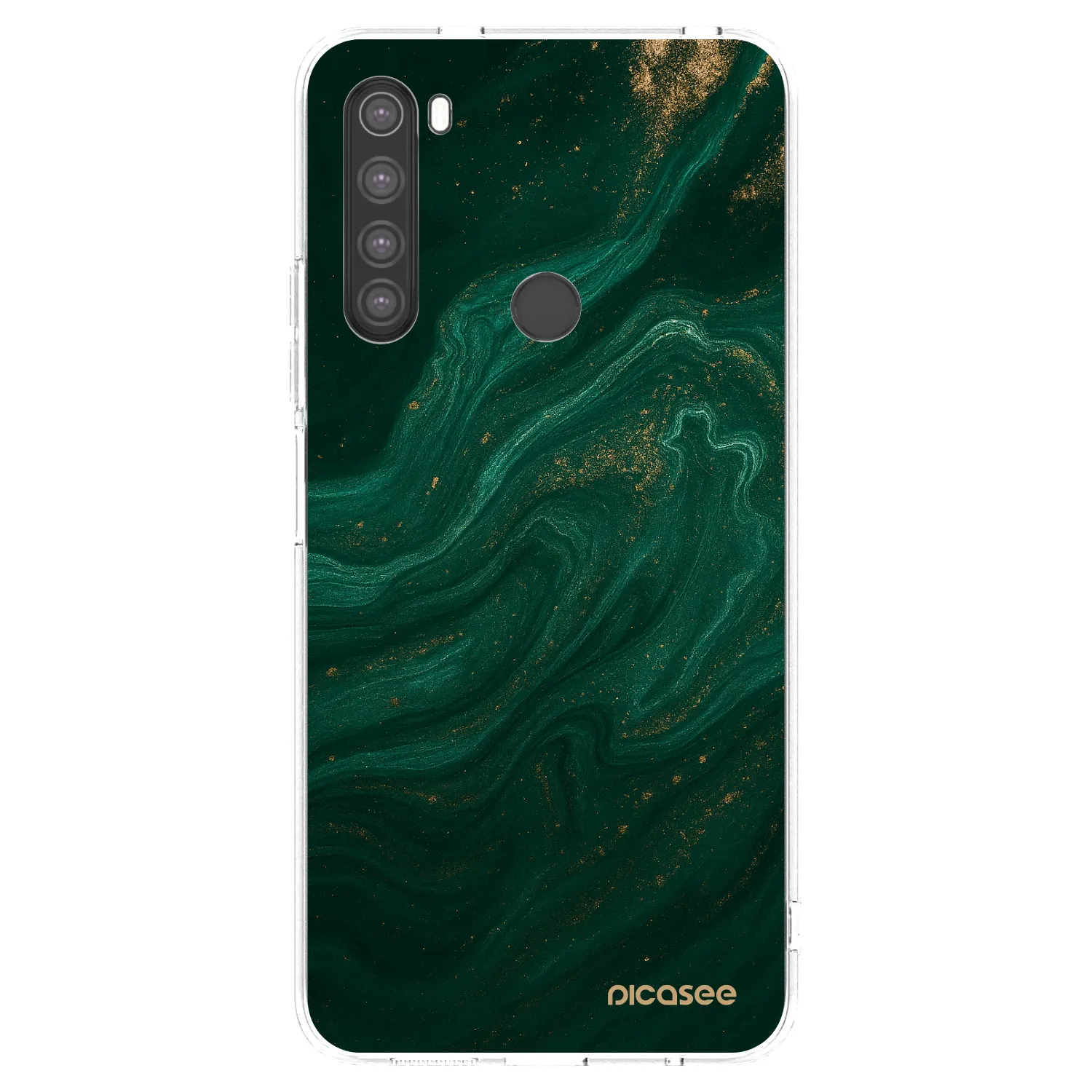 Picasee husă transparentă din silicon pentru Xiaomi Redmi Note 8 - Green