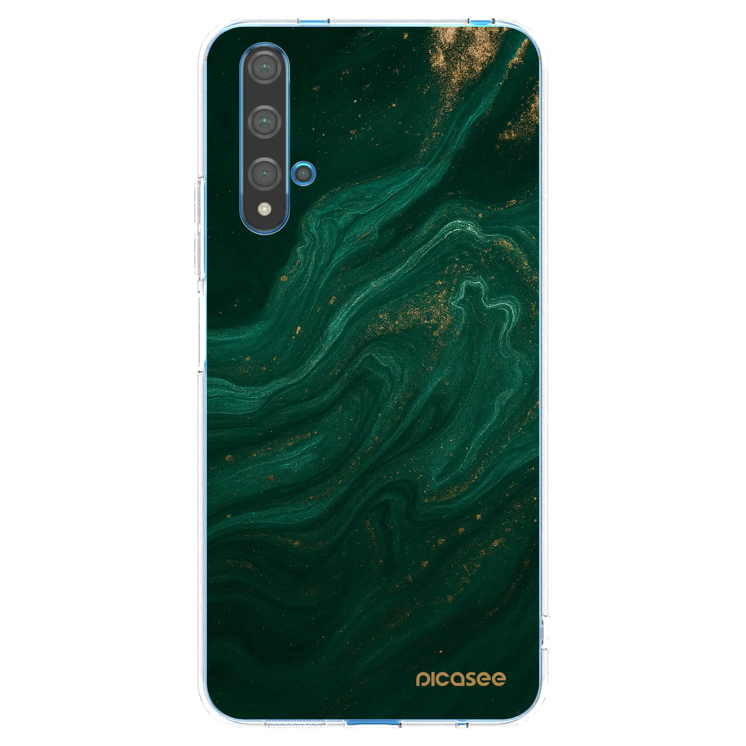 Picasee husă transparentă din silicon pentru Huawei Nova 5T - Green