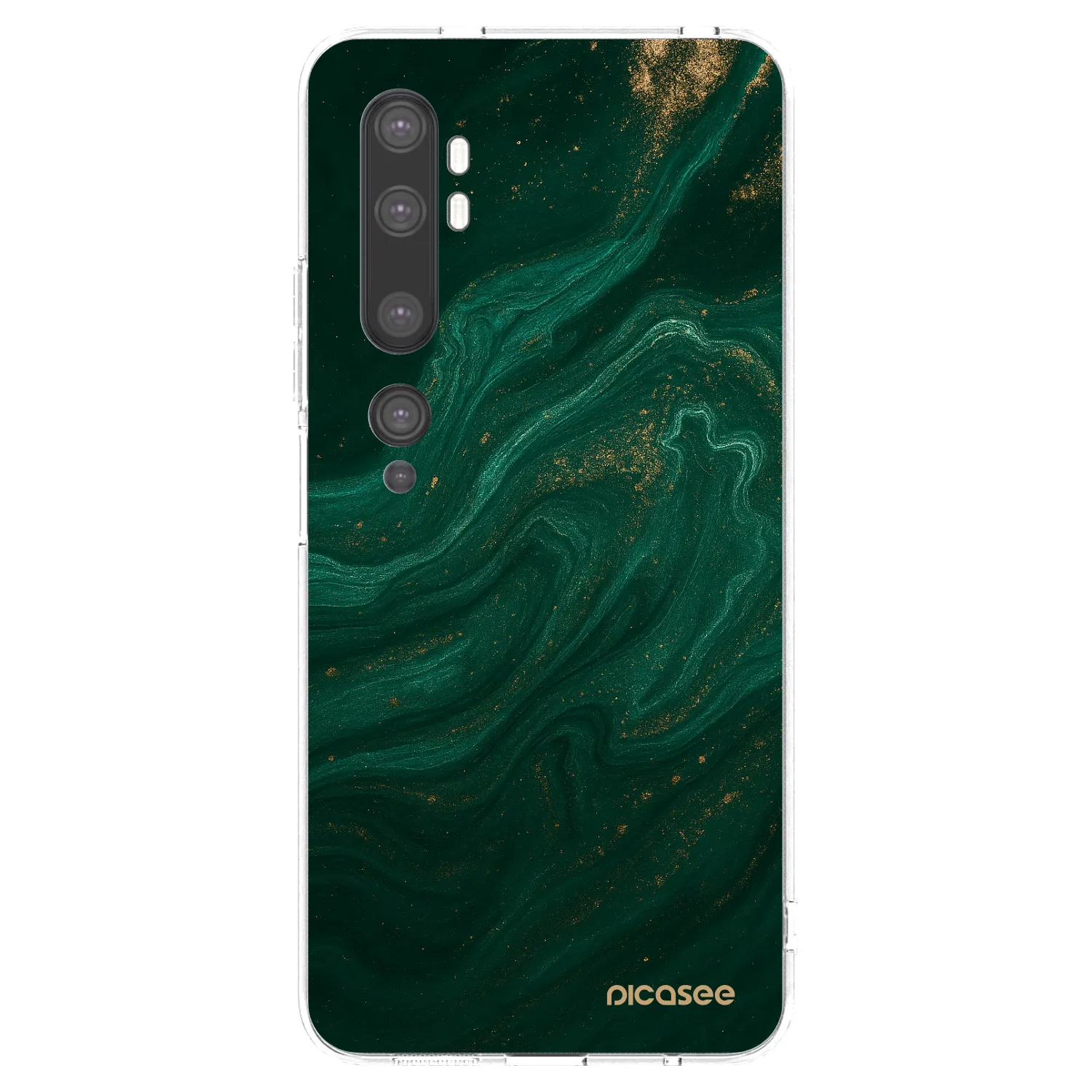 Picasee husă transparentă din silicon pentru Xiaomi Mi Note 10 (Pro) - Green