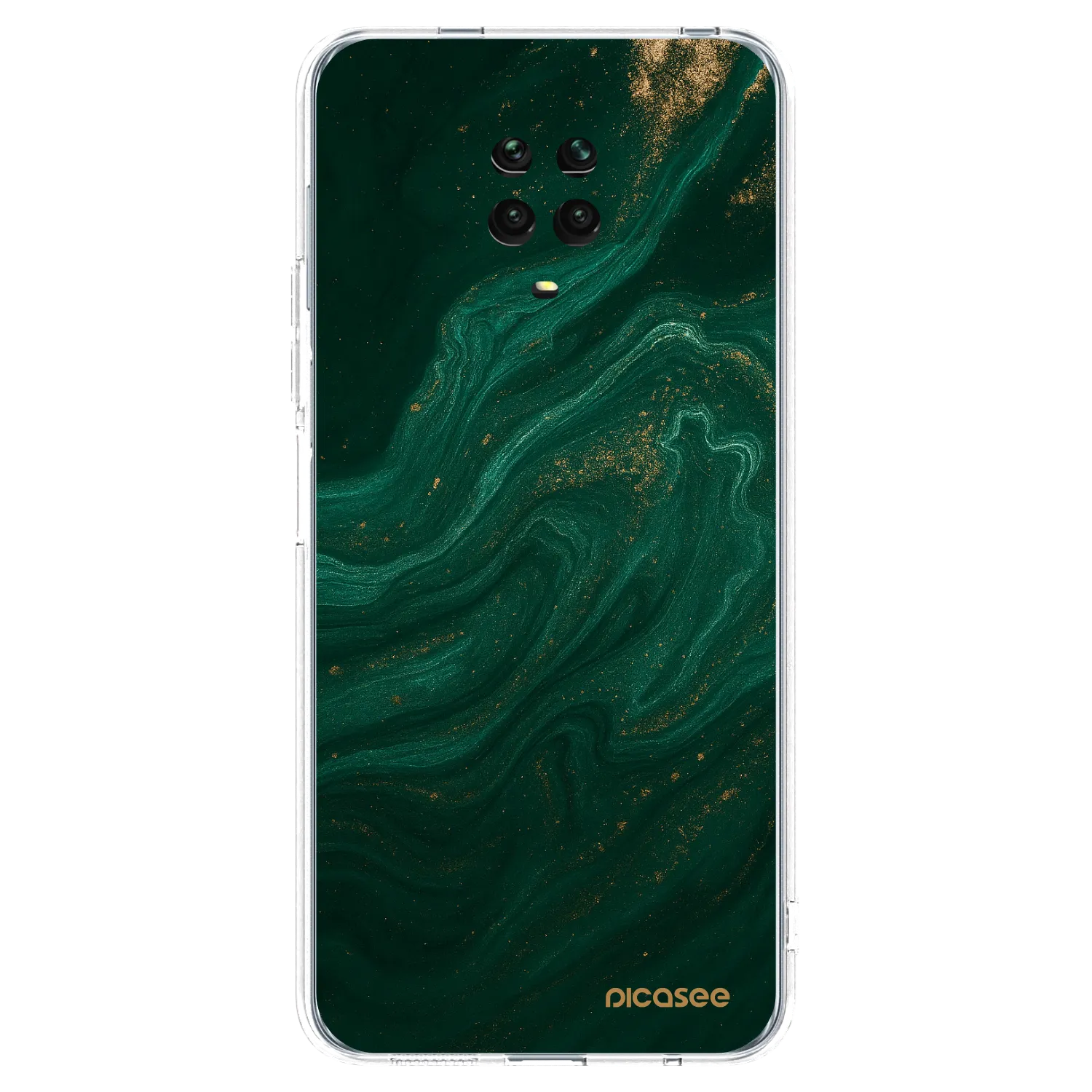 Picasee husă transparentă din silicon pentru Xiaomi Redmi Note 9 Pro - Green