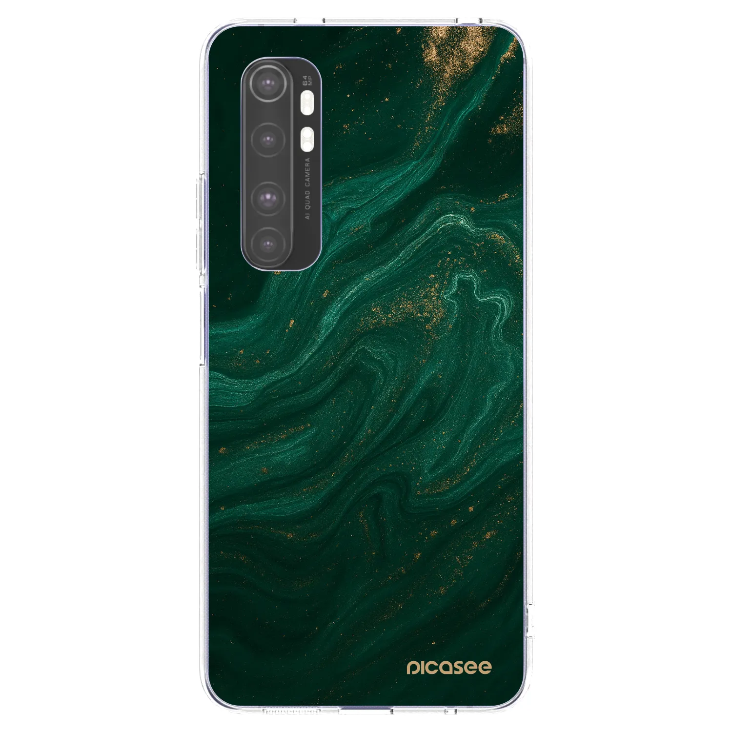 Picasee husă transparentă din silicon pentru Xiaomi Mi Note 10 Lite - Green