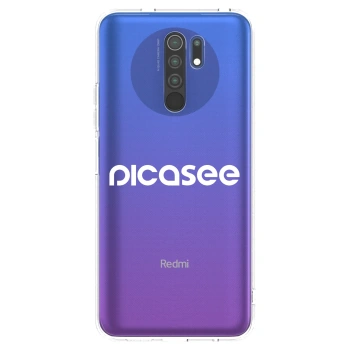 Picasee husă transparentă din silicon pentru Xiaomi Redmi 9 - Picasee - new logo - white