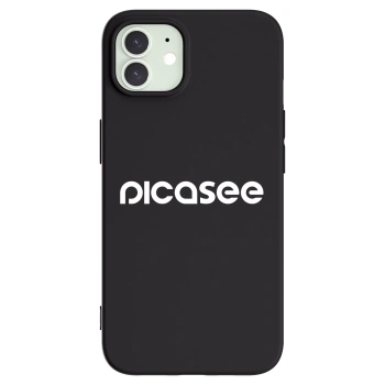 Picasee husă neagră din silicon pentru Apple iPhone 12 - Picasee - new logo - white