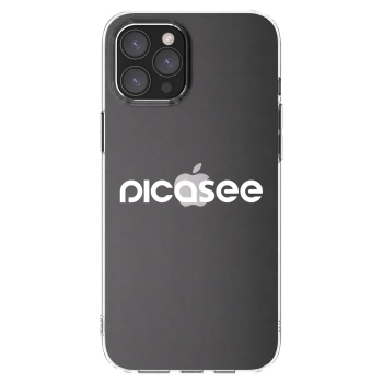 Picasee husă transparentă din silicon pentru Apple iPhone 12 Pro Max - Picasee - new logo - white