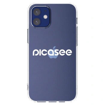 Picasee husă transparentă din silicon pentru Apple iPhone 12 mini - Picasee - new logo - white