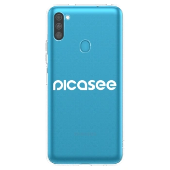 Picasee husă transparentă din silicon pentru Samsung Galaxy M11 - Picasee - new logo - white