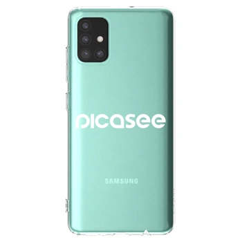 Picasee husă transparentă din silicon pentru Samsung Galaxy M51 M515F - Picasee - new logo - white