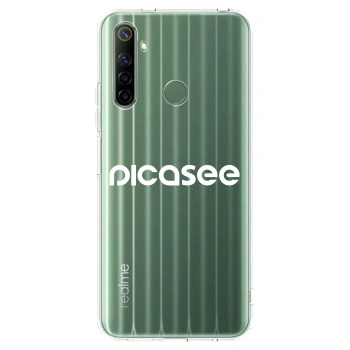 Picasee husă transparentă din silicon pentru Realme 6i - Picasee - new logo - white