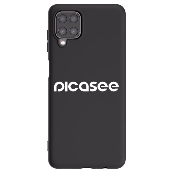 Picasee husă neagră din silicon pentru Samsung Galaxy A12 A125F - Picasee - new logo - white