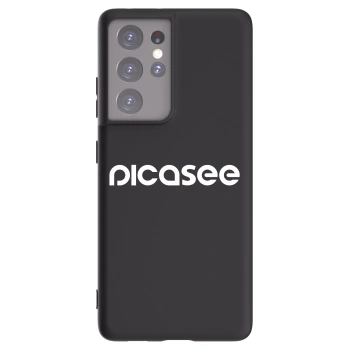 Picasee husă neagră din silicon pentru Samsung Galaxy S21 Ultra 5G G998B - Picasee - new logo - white