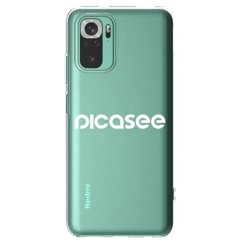 Picasee husă transparentă din silicon pentru Xiaomi Redmi Note 10 Pro - Picasee - new logo - white