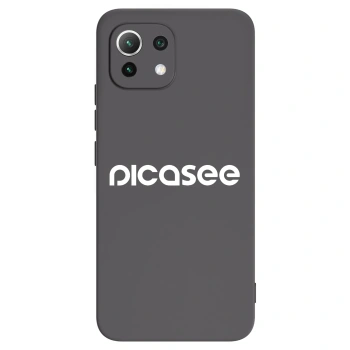 Picasee husă neagră din silicon pentru Xiaomi Mi 11 Lite - Picasee - new logo - white