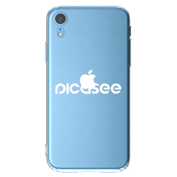 Picasee husă transparentă din silicon pentru Apple iPhone XR - Picasee - new logo - white