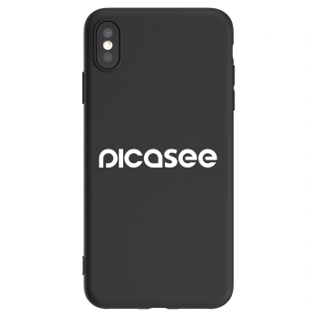 Picasee husă neagră din silicon pentru Apple iPhone XS Max - Picasee - new logo - white