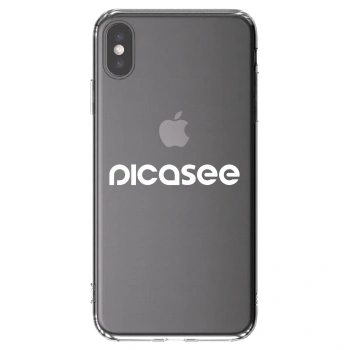 Picasee husă transparentă din silicon pentru Apple iPhone XS Max - Picasee - new logo - white
