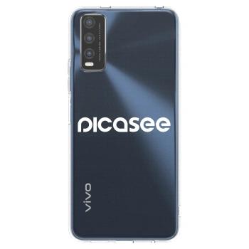 Picasee husă transparentă din silicon pentru Vivo Y20s - Picasee - new logo - white