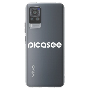 Picasee husă transparentă din silicon pentru Vivo X60 Pro 5G - Picasee - new logo - white