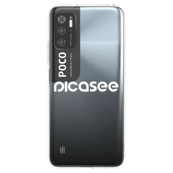Picasee husă transparentă din silicon pentru Xiaomi Poco M3 Pro 5G - Picasee - new logo - white