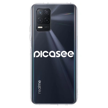 Picasee husă transparentă din silicon pentru Realme 8 5G - Picasee - new logo - white