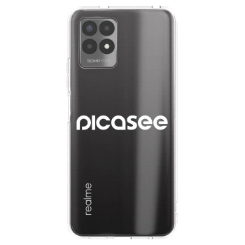 Picasee husă transparentă din silicon pentru Realme 8i - Picasee - new logo - white