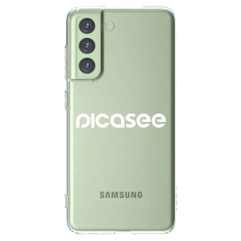 Picasee husă transparentă din silicon pentru Samsung Galaxy S21 FE 5G - Picasee - new logo - white
