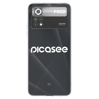 Picasee husă transparentă din silicon pentru Xiaomi Poco X4 Pro 5G - Picasee - new logo - white