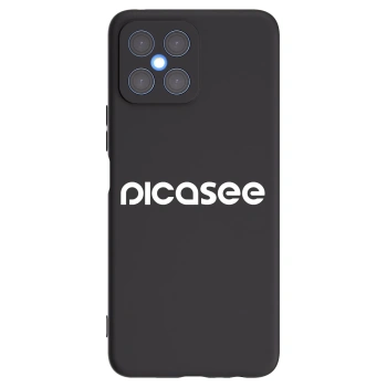 Picasee husă neagră din silicon pentru Honor X8 4G - Picasee - new logo - white