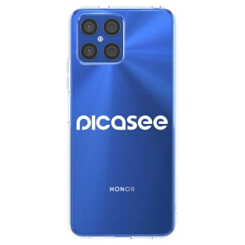 Picasee husă transparentă din silicon pentru Honor X8 4G - Picasee - new logo - white