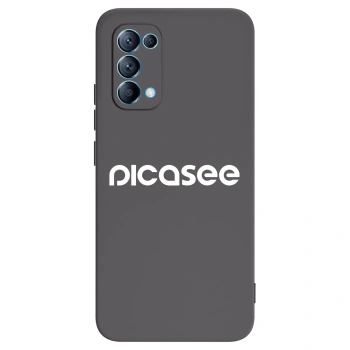 Picasee husă neagră din silicon pentru OPPO Reno 5 5G - Picasee - new logo - white