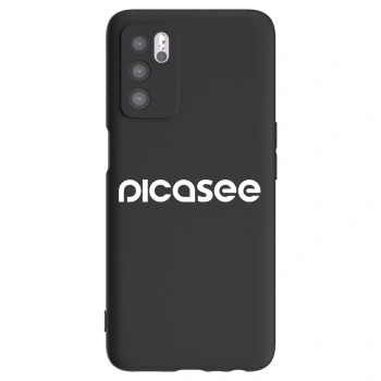 Picasee husă neagră din silicon pentru OPPO A16s - Picasee - new logo - white