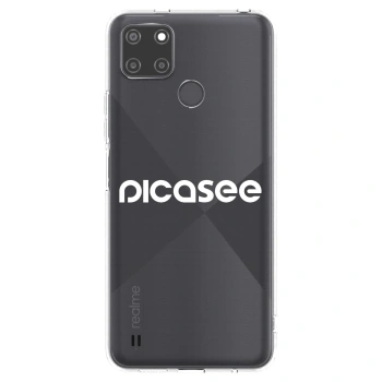 Picasee husă transparentă din silicon pentru Realme C21Y - Picasee - new logo - white