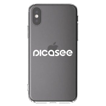 Picasee husă transparentă din silicon pentru Apple iPhone X/XS - Picasee - new logo - white