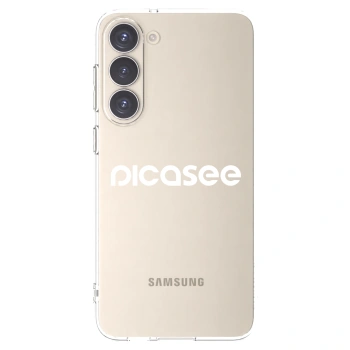 Picasee husă transparentă din silicon pentru Samsung Galaxy S23+ 5G - Picasee - new logo - white